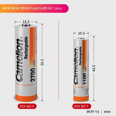 Bộ 04 Pin Sạc AA Camelion 2.700mAh - Mẫu Mới, Hàng Chuẩn, Giá Ưu Đãi 157.000đ
