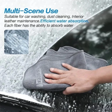 Bộ 1-3-5 Khăn Rửa Ô Tô Hấp Thụ Nước Dày Tự Động - Microfiber Hai Mặt Mềm Mại - Giá ưu đãi 29.599₫ 5