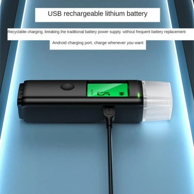 Bộ 1 Máy Kiểm Tra Rượu Breathalyzer Sạc Lại Di Động Dùng Cho Cá Nhân và Gia Đình Ngăn Say Lái Xe 3