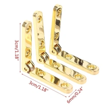 Bộ 10 bản lề 90 độ hợp kim kẽm lò xo cho hộp gỗ đựng trang sức 59,531 VND 5