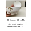 Bộ 10 bát chén ăn cơm gốm sứ cao cấp hoa văn 4D viền miệng sang trọng - 130.000₫ 2