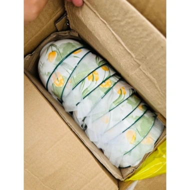 Bộ 10 bát chén ăn cơm gốm sứ cao cấp hoa văn 4D viền miệng sang trọng - 130.000₫