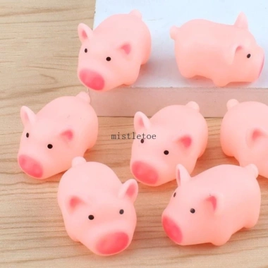 Bộ 10 Bóp Mini Hồng Lợn Nhựa Dễ Thương, Âm Thanh, Đồ Chơi Heo Con 55.770₫