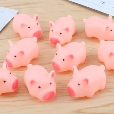 Bộ 10 Bóp Mini Hồng Lợn Nhựa Dễ Thương, Âm Thanh, Đồ Chơi Heo Con 55.770₫