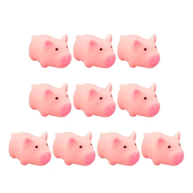 Bộ 10 Bóp Mini Hồng Lợn Nhựa Dễ Thương, Âm Thanh, Đồ Chơi Heo Con 55.770₫