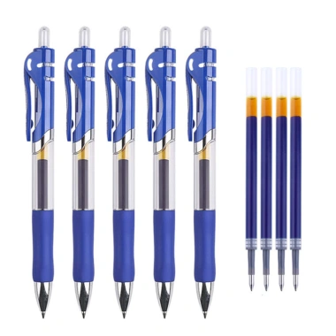 Bộ 10 Bút Gel Rút Đầu 0.5mm Mực Gel Đen/Đỏ/Xanh, Dành Cho Học Sinh và Văn Phòng - Giá Ưu Đãi 42.768 VND