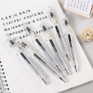 Bộ 10 bút gel và bi MD107, ngòi 0.5mm trong suốt, viết êm, đệm mút - Giá ưu đãi 33.000₫