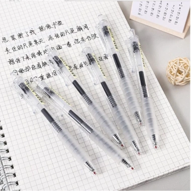 Bộ 10 bút gel và bi MD107, ngòi 0.5mm trong suốt, viết êm, đệm mút - Giá ưu đãi 33.000₫