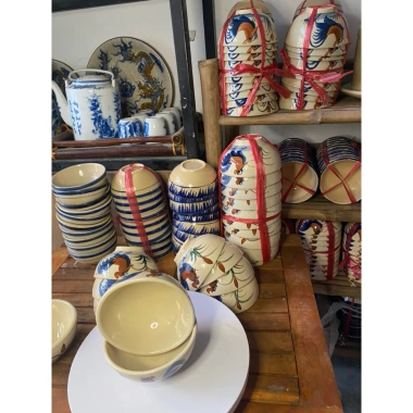 Bộ 10 chén ăn cơm gà trống cổ xưa ĐK 12cm - Gốm Lái Thiêu không chấm chân, giá ưu đãi 220k 4 Bộ 10 chén ăn cơm gà trống cổ xưa ĐK 12cm - Gốm Lái Thiêu không chấm chân, giá ưu đãi 220k 4
