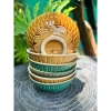 Bộ 10 Chén Ăn Cơm Men Nâu/Xanh Ngọc/Xanh Lá, Gốm Xưa Lái Thiêu Lớn 11.5cm, Giá 95k 3