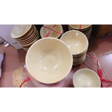 Bộ 10 Chén Ăn Cơm Men Nâu/Xanh Ngọc/Xanh Lá, Gốm Xưa Lái Thiêu Lớn 11.5cm, Giá 95k 6