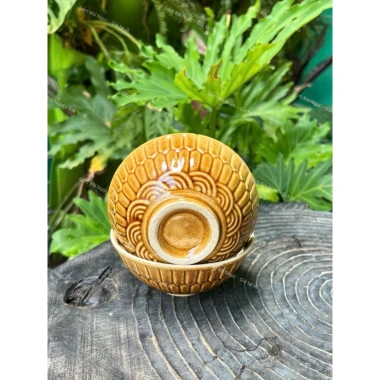 Bộ 10 Chén Ăn Cơm Men Nâu/Xanh Ngọc/Xanh Lá, Gốm Xưa Lái Thiêu Lớn 11.5cm, Giá 95k 8