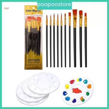 Bộ 10 Cọ Sơn Màu Nước Nghệ Sĩ Bàn Chải Vẽ Tranh Chất Lượng Giá Ưu Đãi 46.018 VND