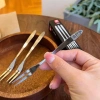 Bộ 10 Dĩa Ăn Hoa Quả Thép Không Gỉ 2 Răng – Dễ Vệ Sinh, Giá Tiết Kiệm 37.000đ 3