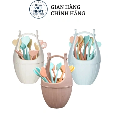 Bộ 10 Dĩa Xiên Hoa Quả kèm Lọ Đựng Nhựa Việt Nhật - Giá ưu đãi 13.250₫
