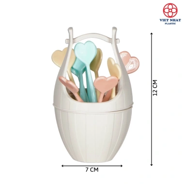 Bộ 10 Dĩa Xiên Hoa Quả kèm Lọ Đựng Nhựa Việt Nhật - Giá ưu đãi 13.250₫ 5
