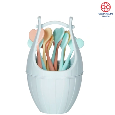 Bộ 10 Dĩa Xiên Hoa Quả kèm Lọ Đựng Nhựa Việt Nhật - Giá ưu đãi 13.250₫ 9