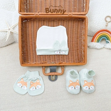 Bộ 10 Đôi Bao Tay, Bao Chân, Mũ BUNNY Tai Thú Siêu Cưng Cho Bé 8
