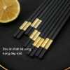 Bộ 10 Đôi Đũa Mạ Vàng Hợp Kim Không Gỉ An Toàn Sức Khỏe, Quà Tặng Sang Trọng Gia Đình 2