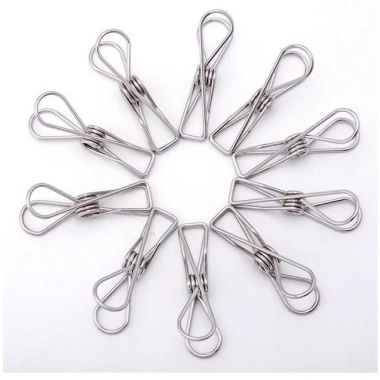 Bộ 10 kẹp inox phơi đồ 6cm - Giá siêu tiết kiệm 19.000 đồng (giảm từ 24.700) 6