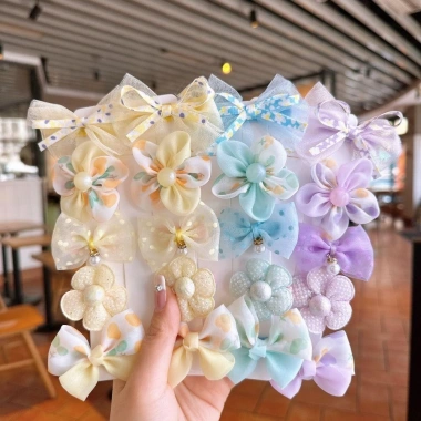 Bộ 10 Kẹp Tóc Long Lanh Cánh Bé Gái - Hoa Ngọc Trai Ren, Orangza Hairbow, Điểm Nhấn Phong Cách Cho Bé, Giá Chỉ 69.120 VND - Ưu Đãi Đặc Biệt 2