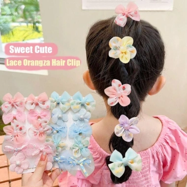 Bộ 10 Kẹp Tóc Long Lanh Cánh Bé Gái - Hoa Ngọc Trai Ren, Orangza Hairbow, Điểm Nhấn Phong Cách Cho Bé, Giá Chỉ 69.120 VND - Ưu Đãi Đặc Biệt 7