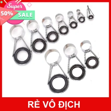 Bộ 10 khoen cần máy thép chống gỉ cho máy rút & 2 khúc, giảm còn 39.500₫
