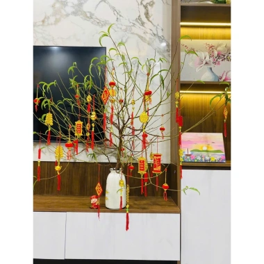 Bộ 10 Liễn Treo Cây Trang Trí Tết - Đào Quất Mai, Cây Cảnh Đón Xuân Giá 21.000₫