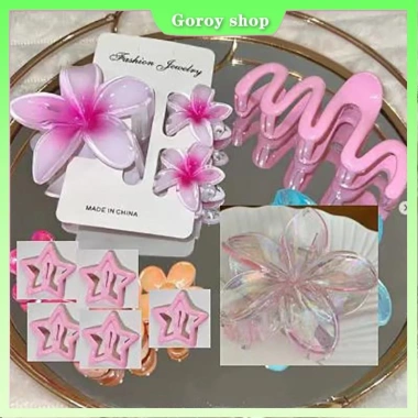 Bộ 10 Màu Frangipani Hoa Tóc Nữ - Kẹp Lưng Đầu Móng Vuốt Đi Biển, Giá 41.800₫ 3