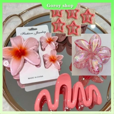 Bộ 10 Màu Frangipani Hoa Tóc Nữ - Kẹp Lưng Đầu Móng Vuốt Đi Biển, Giá 41.800₫ 6