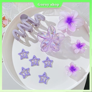 Bộ 10 Màu Frangipani Hoa Tóc Nữ - Kẹp Lưng Đầu Móng Vuốt Đi Biển, Giá 41.800₫ 8