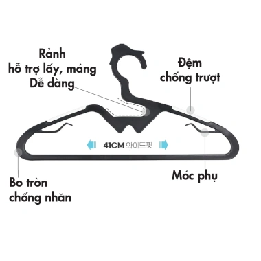 Bộ 10 móc phơi quần áo Ollyhome ST50 - Móc treo áo, đồ, giá chỉ 69.000 VND