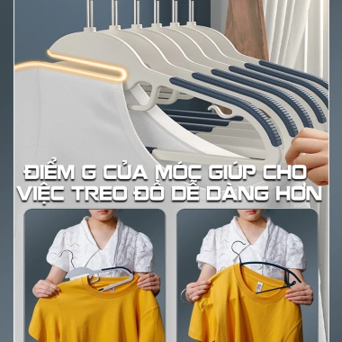 Bộ 10 Móc treo áo LOMO cao cấp, thiết kế điểm G xoay 360, chống trượt, chắc chắn - Giá chỉ 129.000₫ 6