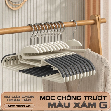 Bộ 10 Móc treo áo LOMO cao cấp, thiết kế điểm G xoay 360, chống trượt, chắc chắn - Giá chỉ 129.000₫ 10