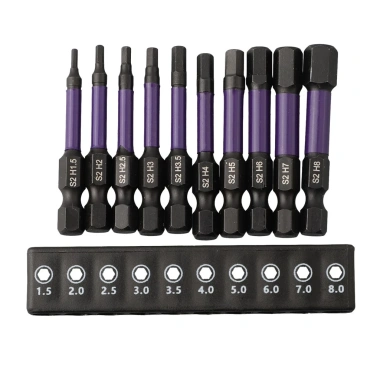 Bộ 10 mũi tuốc nơ vít đầu lục giác 1/4 H1.5-H6 giá rẻ 86.590 VND giảm 22%
