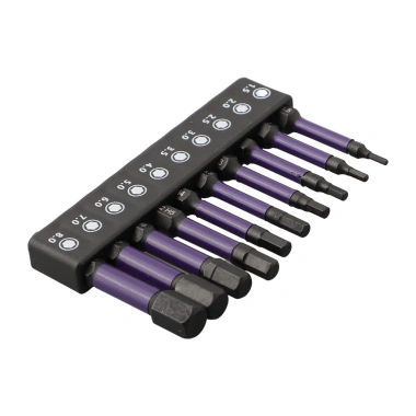Bộ 10 mũi tuốc nơ vít đầu lục giác 1/4 H1.5-H6 giá rẻ 86.590 VND giảm 22%