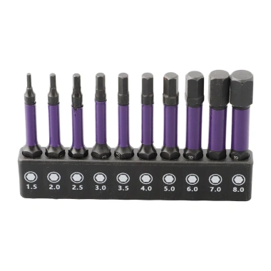 Bộ 10 mũi tuốc nơ vít đầu lục giác 1/4 H1.5-H6 giá rẻ 86.590 VND giảm 22%