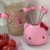 Bộ 10 nĩa trái cây inox 304 Hello Kitty kèm hộp - xiên & dĩa ăn hoa quả - 97.000đ 3