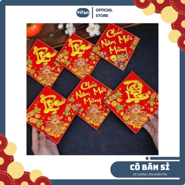 Bộ 10 Tem Lời Chúc Tài Lộc An Khang Decal Trái Cây Tết Nhung - Dán Trang Trí Mâm Ngũ Quả Ngày Xuân 14.700 VND