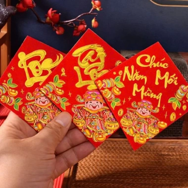 Bộ 10 Tem Lời Chúc Tài Lộc An Khang Decal Trái Cây Tết Nhung - Dán Trang Trí Mâm Ngũ Quả Ngày Xuân 14.700 VND