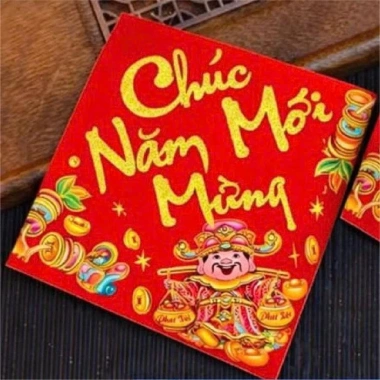 Bộ 10 Tem Lời Chúc Tài Lộc An Khang Decal Trái Cây Tết Nhung - Dán Trang Trí Mâm Ngũ Quả Ngày Xuân 14.700 VND