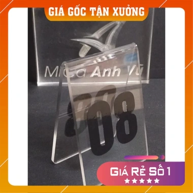 Bộ 10 thẻ số bàn mica trong suốt – Giá gốc 163.804đ, giảm còn 132.100đ, bền đẹp