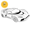 Bộ 10 Tranh Tô Màu Siêu xe Bugatti - Dành cho Màu Sáp và Màu Chì, Giá chỉ 12.900 VNĐ