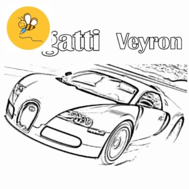 Bộ 10 Tranh Tô Màu Siêu xe Bugatti - Dành cho Màu Sáp và Màu Chì, Giá chỉ 12.900 VNĐ