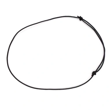 Bộ 10 Túi Dây Da Đen Thắt Nút Điều Chỉnh và Vòng Cổ Trang Sức Sang Trọng, Đa Dụng