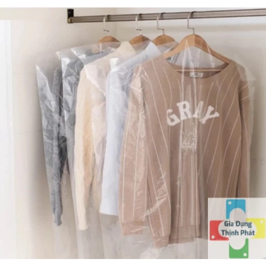 Bộ 10 túi nylon trong suốt treo quần áo - Chống bụi, chống nước, tiện cho tủ đồ, giá 27.000₫ 2