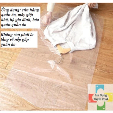 Bộ 10 túi nylon trong suốt treo quần áo - Chống bụi, chống nước, tiện cho tủ đồ, giá 27.000₫ 9