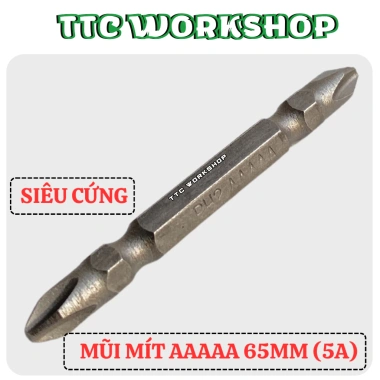 Bộ 10 tuốc nơ vít 4 cạnh chống trượt, 65mm, PH2 từ tính, chân lục giác - 21.000đ 3