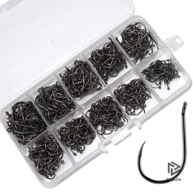 Bộ 100-500 Móc Câu Cá Thép Carbon Cao, Gai Sắc Nét – Giá 43.120₫ giảm từ 53.900₫ 3