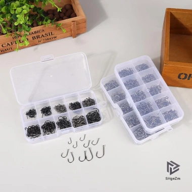 Bộ 100-500 Móc Câu Cá Thép Carbon Cao, Gai Sắc Nét – Giá 43.120₫ giảm từ 53.900₫ 6